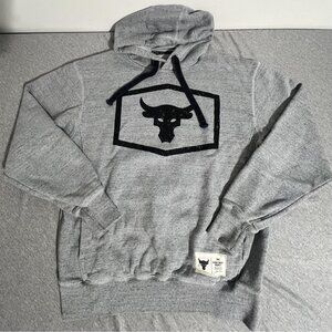 Under Armour Project Rock Hoodie Mens Small Blood Sweat Respect Bull Pullover